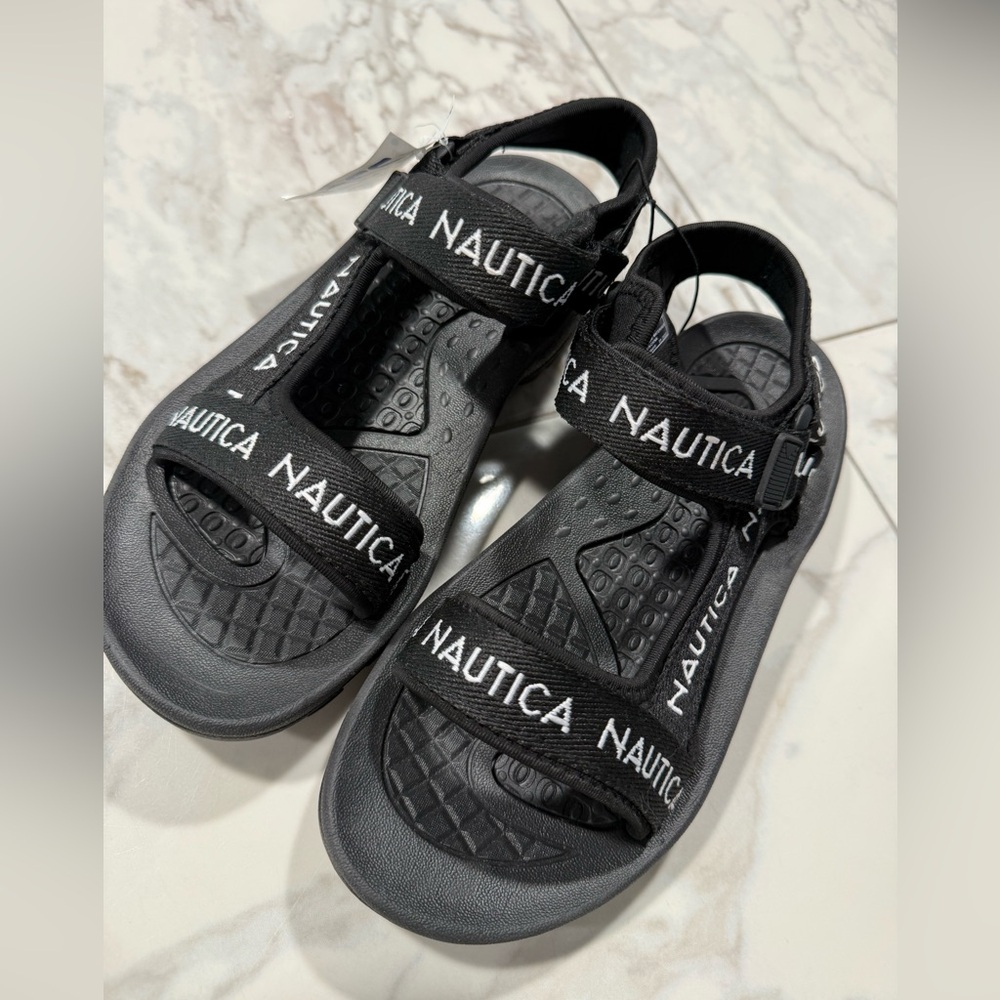 Nautica Kids Black Strap Sandals